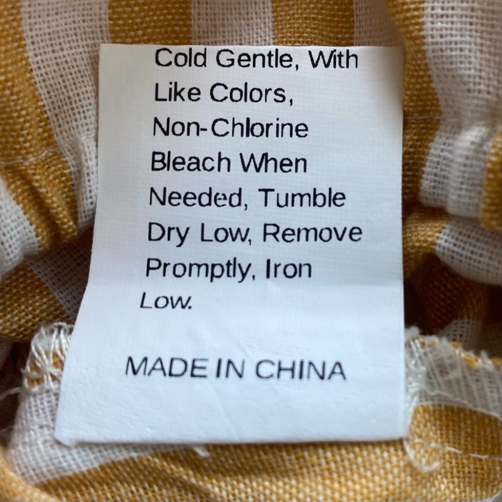 Shein White and Yellow Romper with Belt - Picture 7 of 12